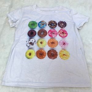 Rainbow doughnut white shirt